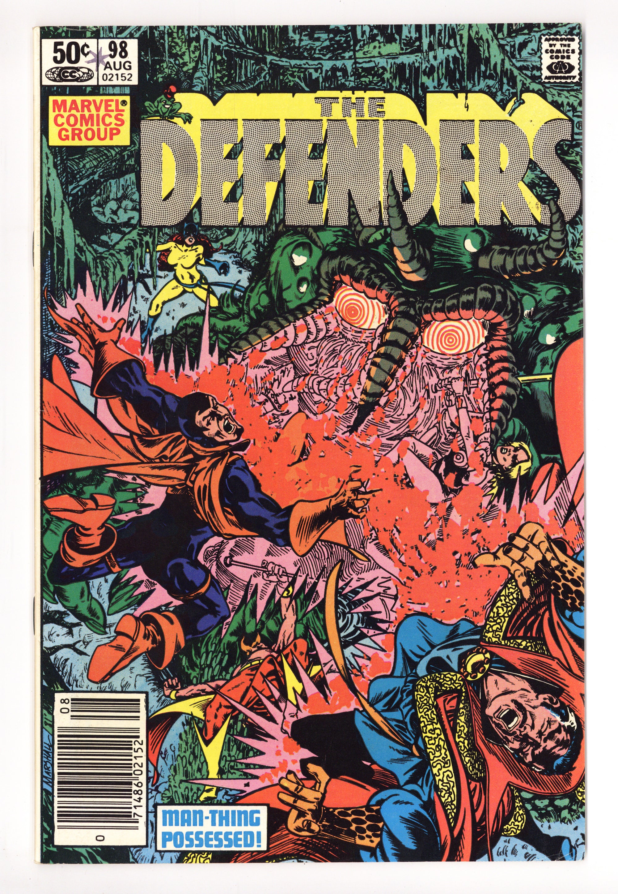 The Defenders Vol 1 98 FN+ (6.5) Mark Jewellers (1981) Newsstand 