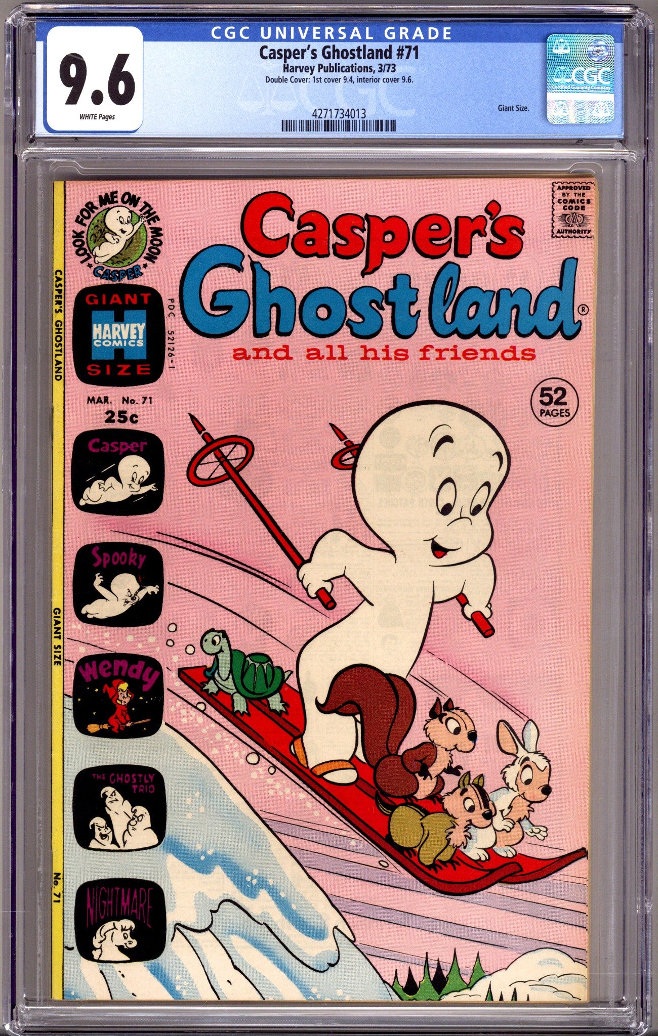 Casper's Ghostland 71 CGC 9.6 (NM+) Double Cover (1973) 