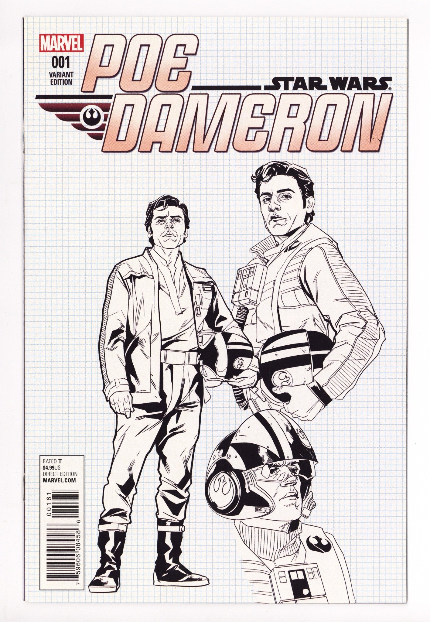 Poe Dameron 1 High Grade (2016) Noto B&W Design Variant 