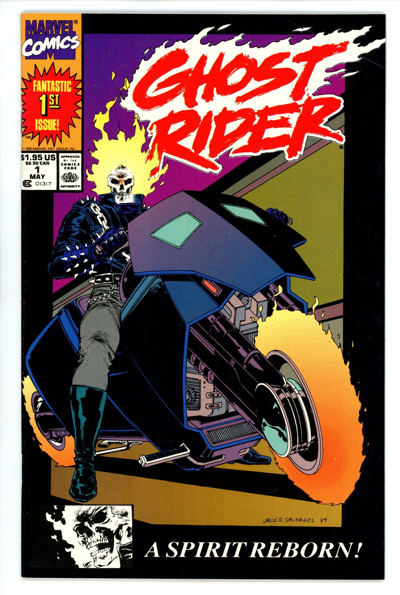 Ghost Rider Vol 2 1 FN/VF (7.0) (1990) 2nd Print 