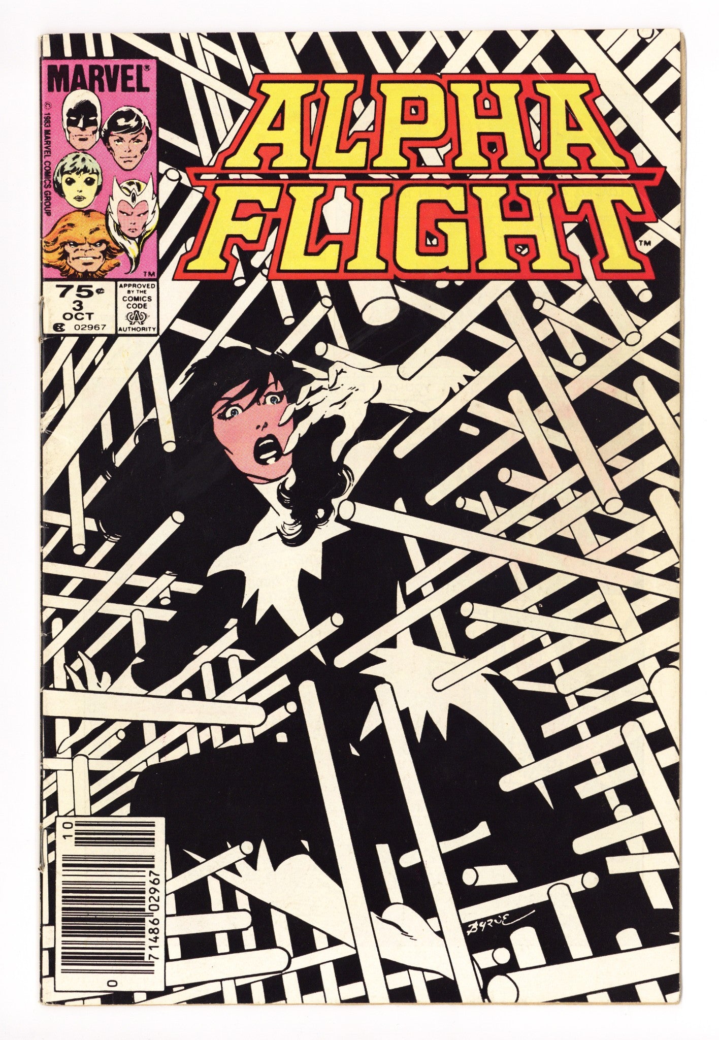 Alpha Flight Vol 1 3  Low Grade   (1983)     Canadian Price Variant  