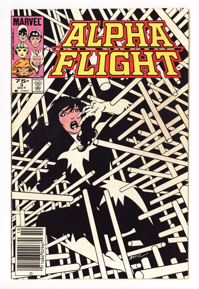 Alpha Flight Vol 1 3  Low Grade   (1983)     Canadian Price Variant  