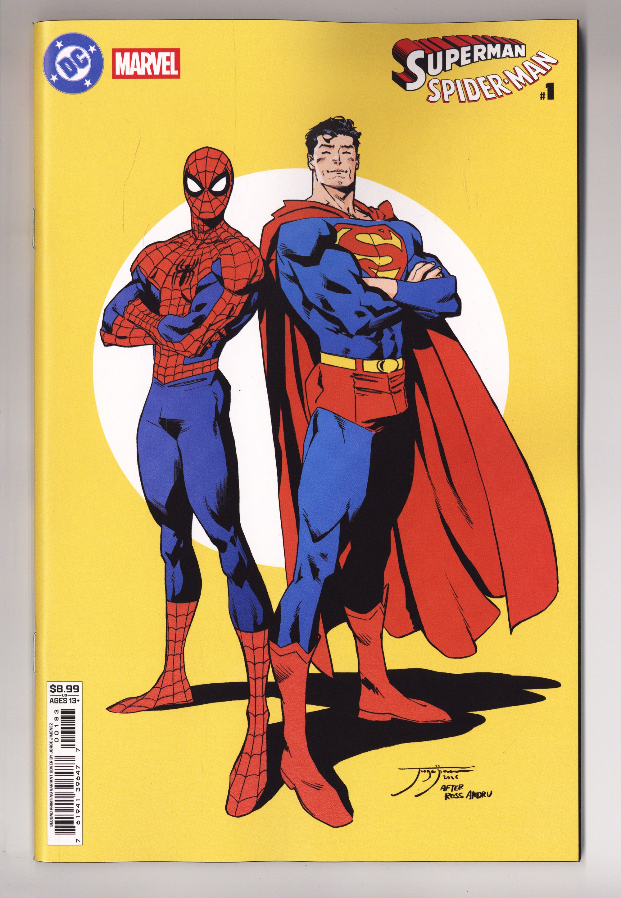 DC Marvel Superman Spider-Man 1 Jiménez 2nd Print Variant (2026)