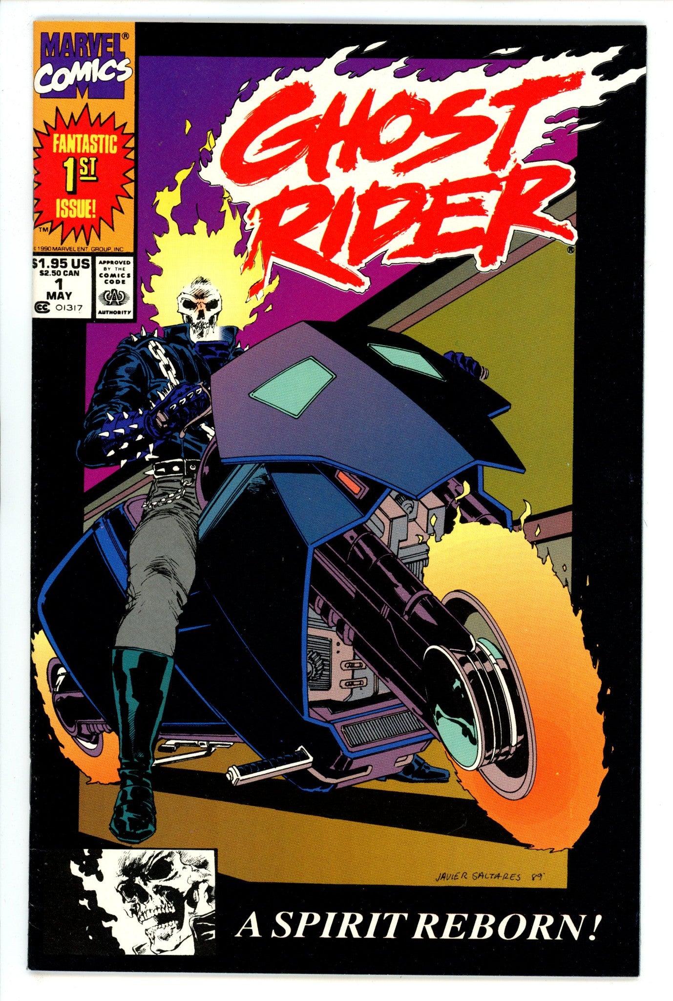 Ghost Rider Vol 2 1 VF- (7.5) (1990) 2nd Print 