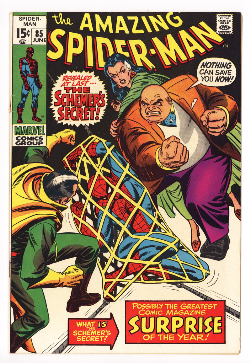 The Amazing Spider-Man Vol 1 85 VF- (7.5) Apparent, Cover Detached Top Staple (1970) 