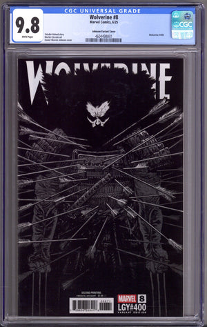 Wolverine Vol 8 8 CGC 9.8 (NM/M) 2nd Print  (2025) Johnson     Variant