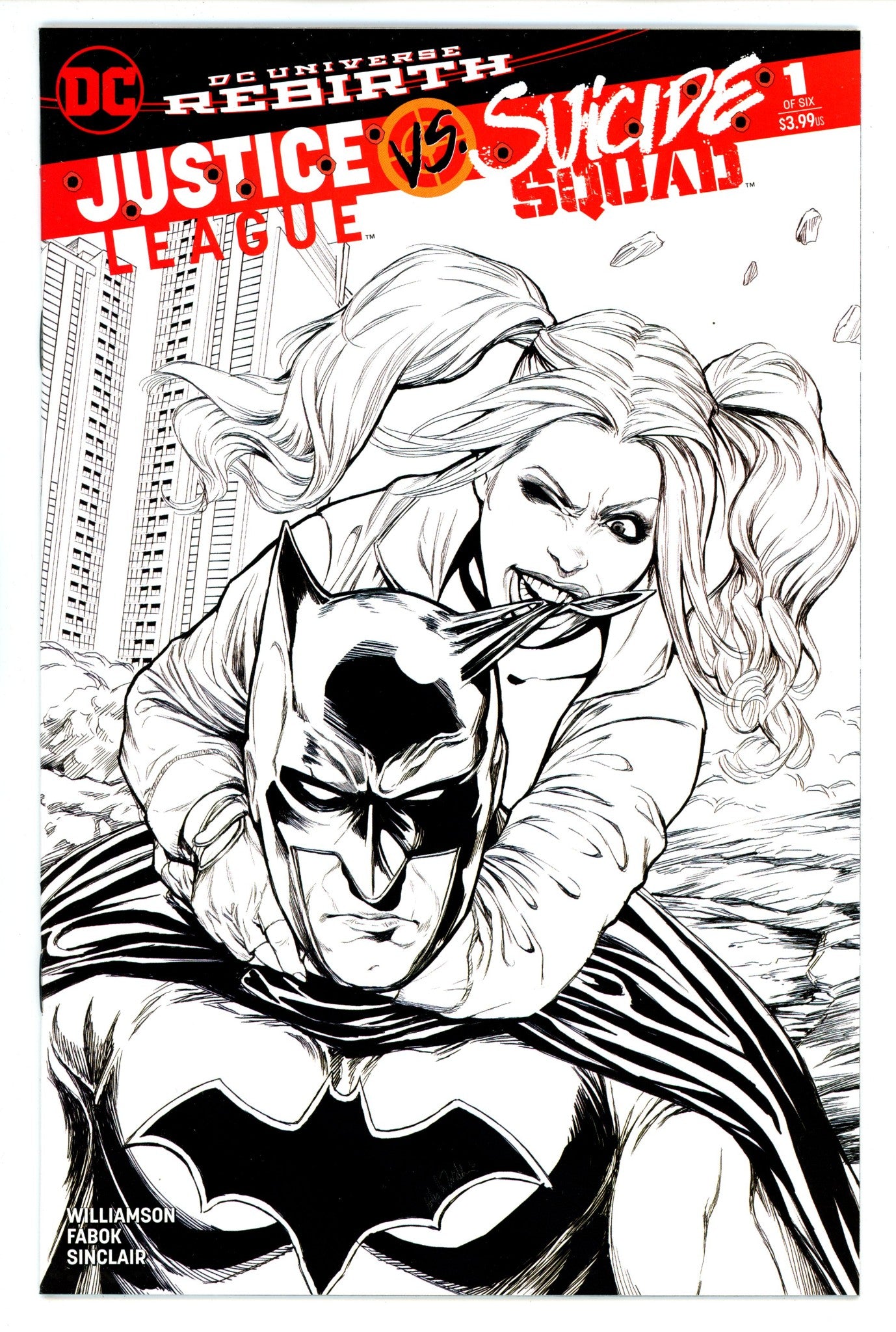 Justice League vs. Suicide Squad 1 High Grade (2017) Witter B&W Exclusive Variant 