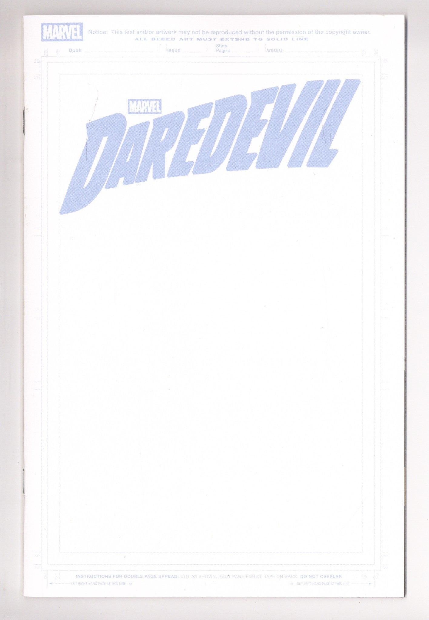 Daredevil Vol 9 1 Blank Variant (2026)
