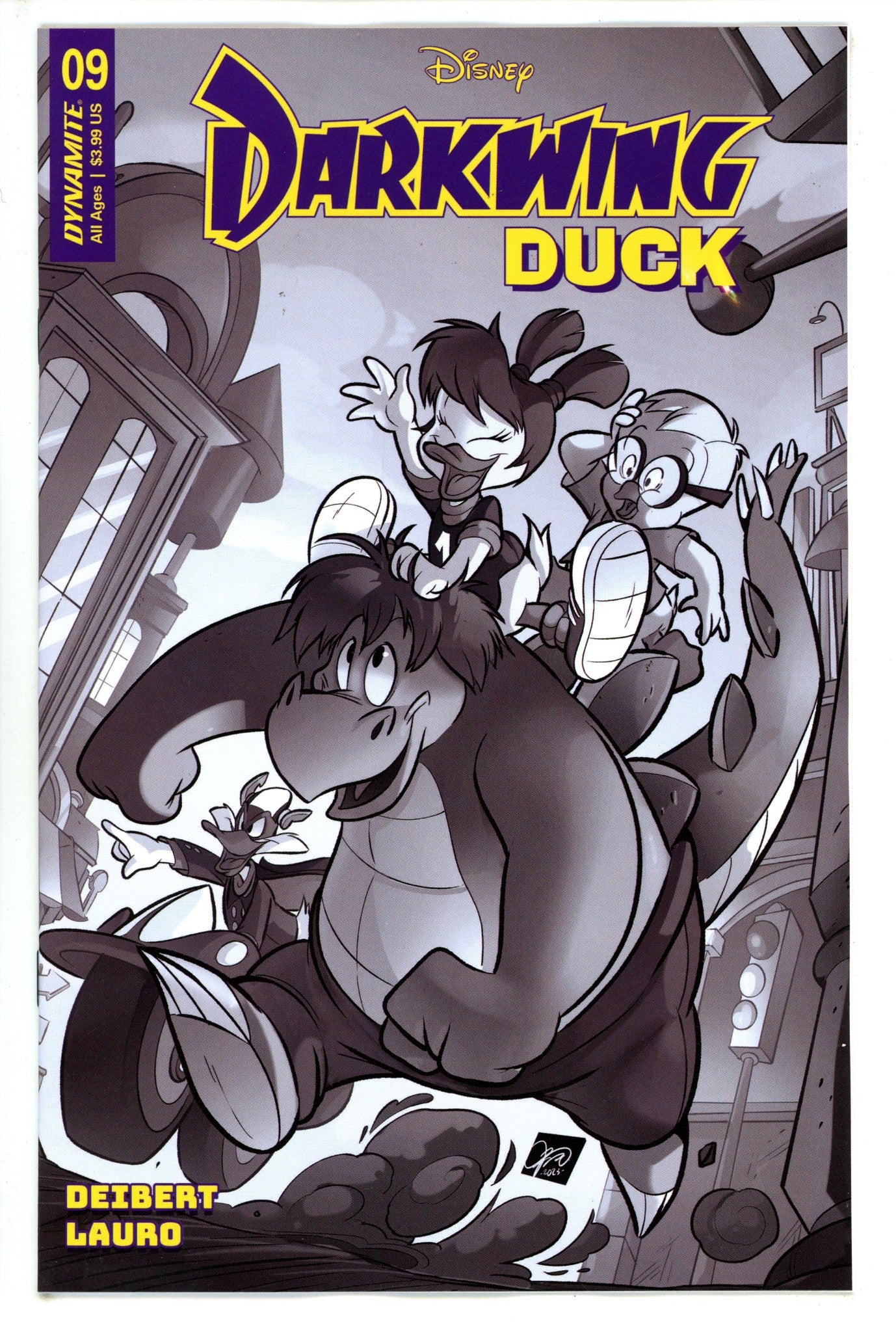 Darkwing Duck 9 Cangialosi B&W Incentive Variant (2023)