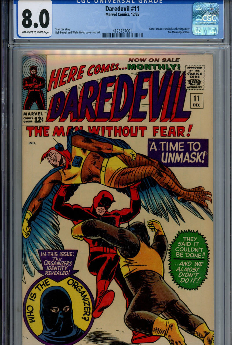 Daredevil Vol 1 11 CGC 8.0 (VF) (1965) 