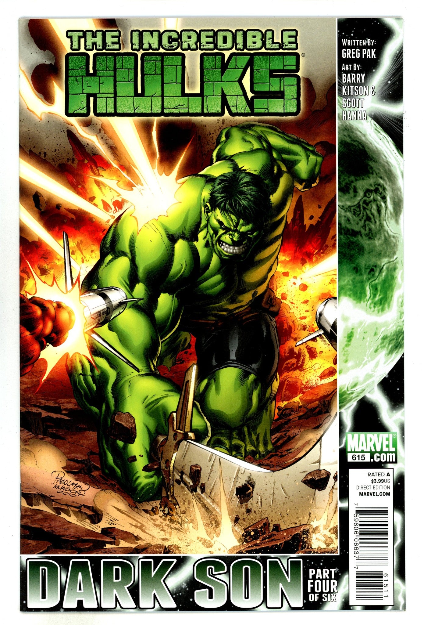 Incredible Hulks 615 High Grade (2010) 