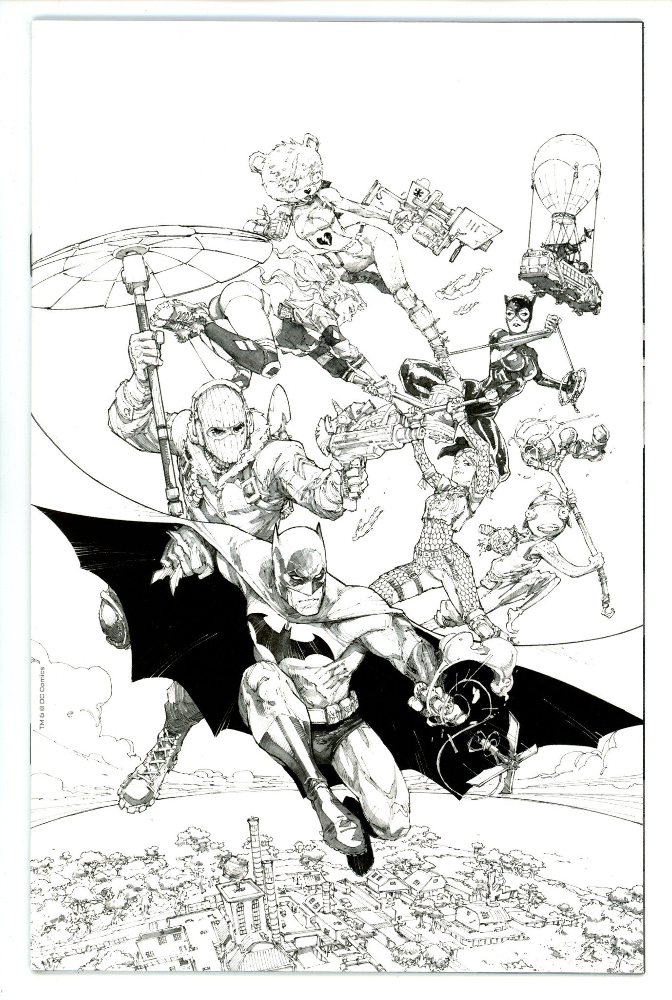 Batman Fortnite: Zero Point Batman Day Special Edition 1 NM+ (9.6) (2021) Rocafort B&W Variant 