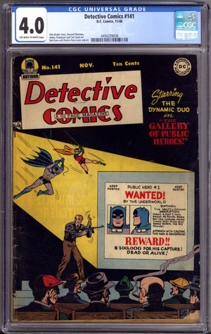 Detective Comics Vol 1 141 CGC 4.0 (VG) (1948)
