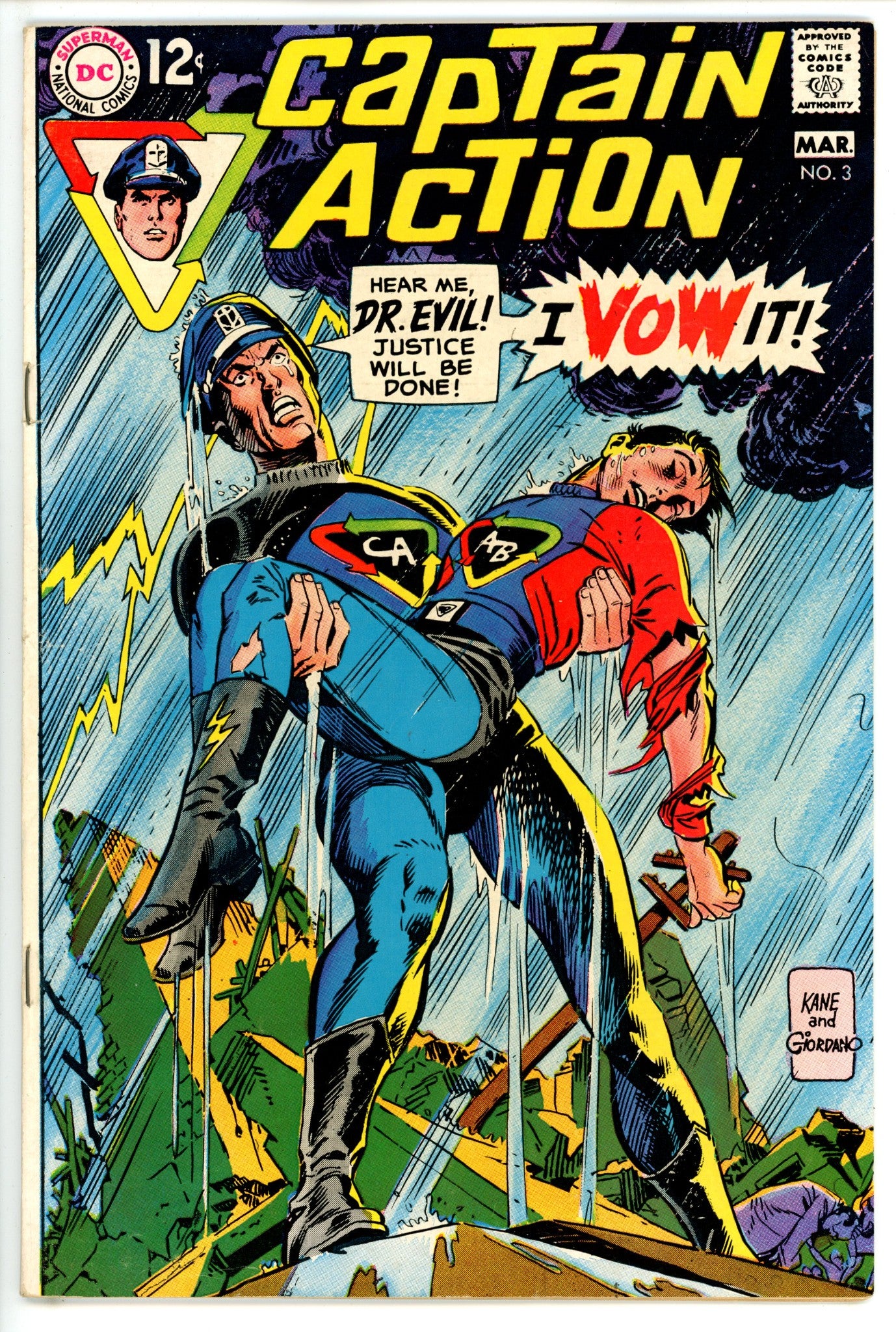Captain Action 3 VG/FN (5.0) (1969) 