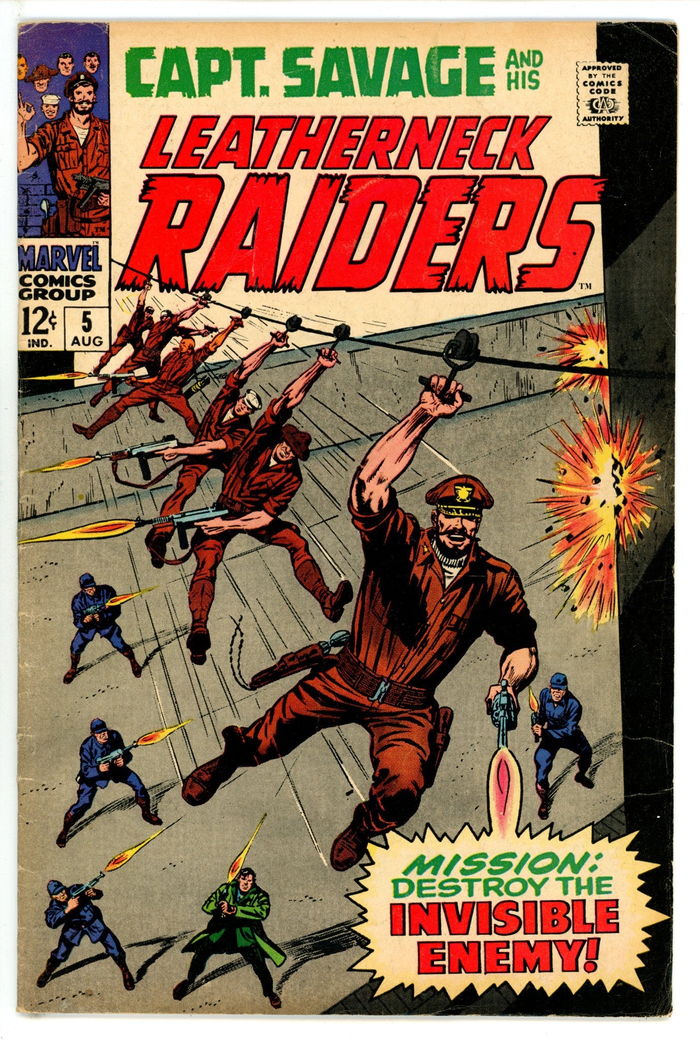Capt. Savage and His Leatherneck Raiders 5 VG (4.0) (1968) 