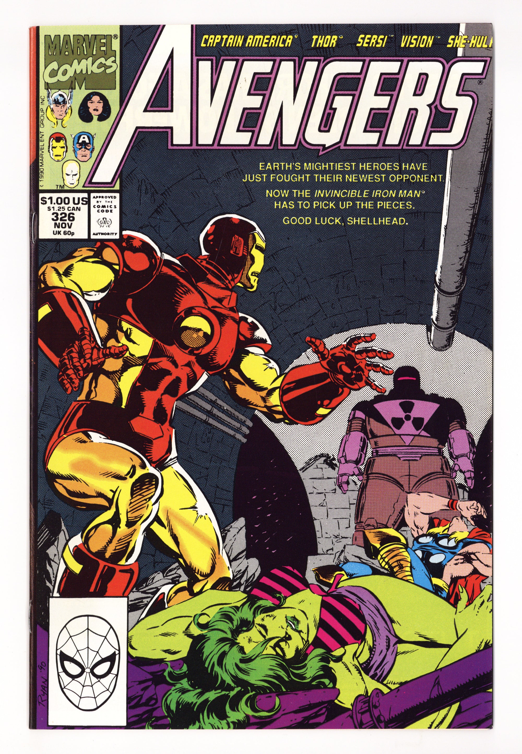 The Avengers Vol 1 326 High Grade (1990) 