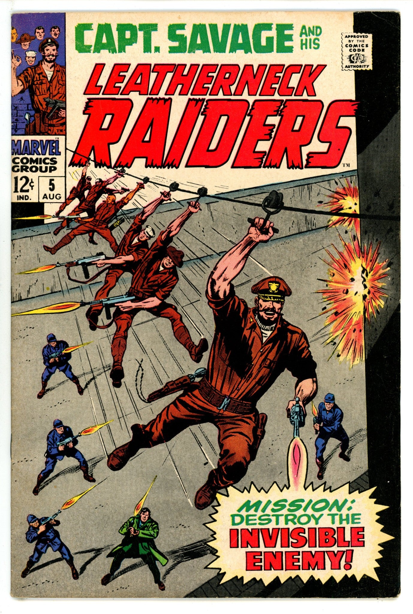 Capt. Savage and His Leatherneck Raiders 5 FN- (5.5) (1968) 