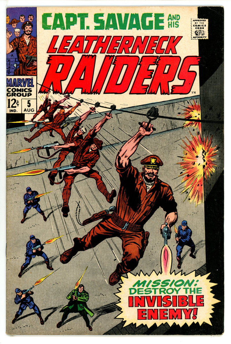Capt. Savage and His Leatherneck Raiders 5 FN- (5.5) (1968) 