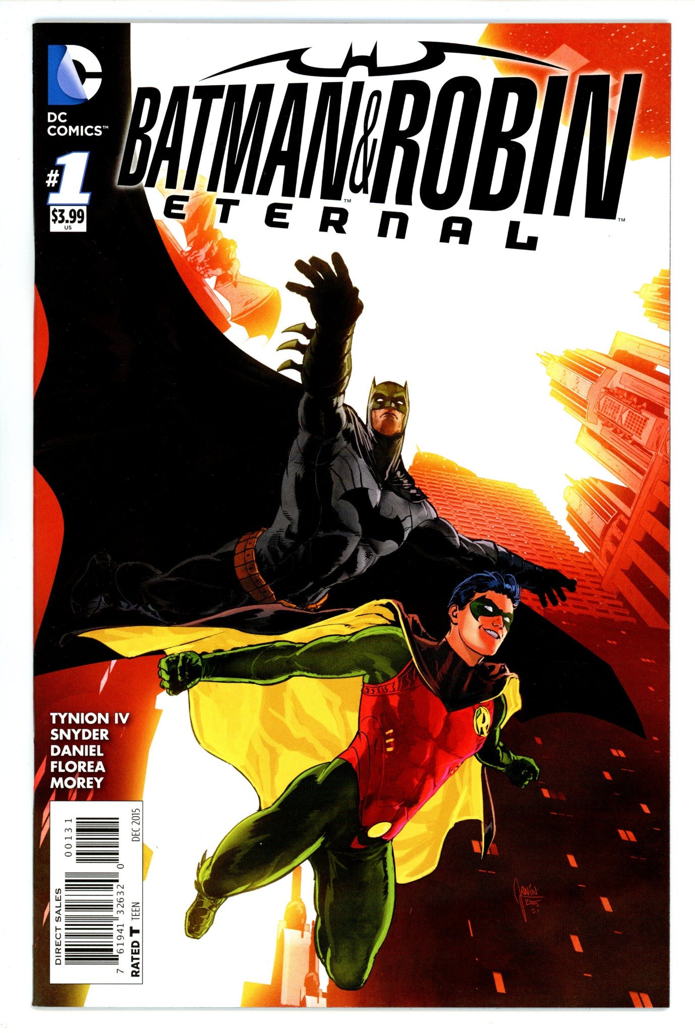Batman and Robin Eternal 1 NM- (9.2) (2015) Janin Variant 