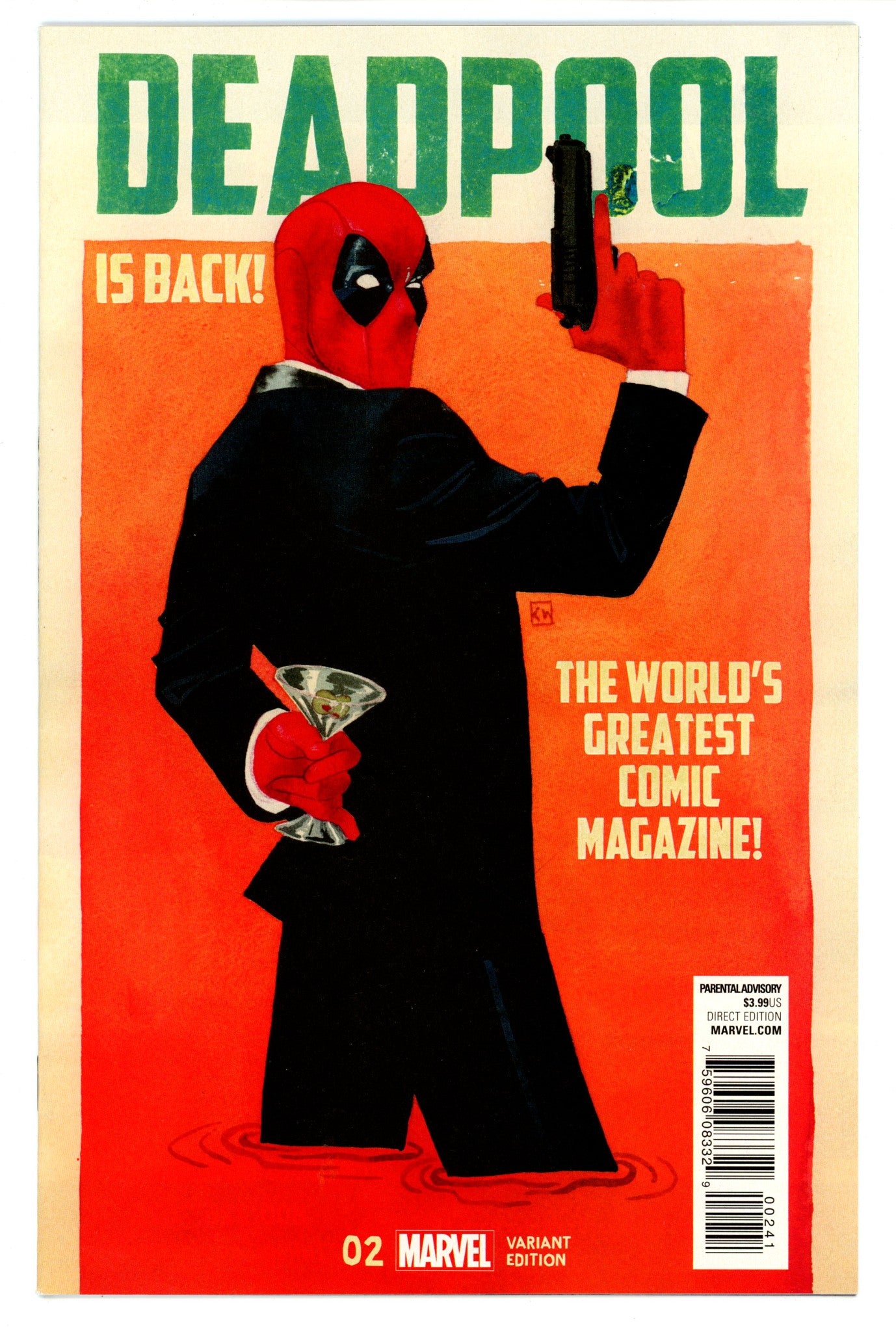 Deadpool Vol 5 2 VF/NM (9.0) (2016) Wada Incentive Variant 