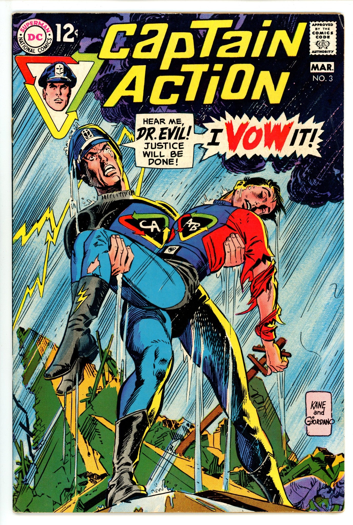 Captain Action 3 FN+ (6.5) (1969) 