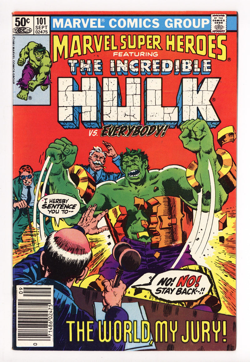 Marvel Super-Heroes Vol 1 101 Mid Grade (1981) Newsstand 