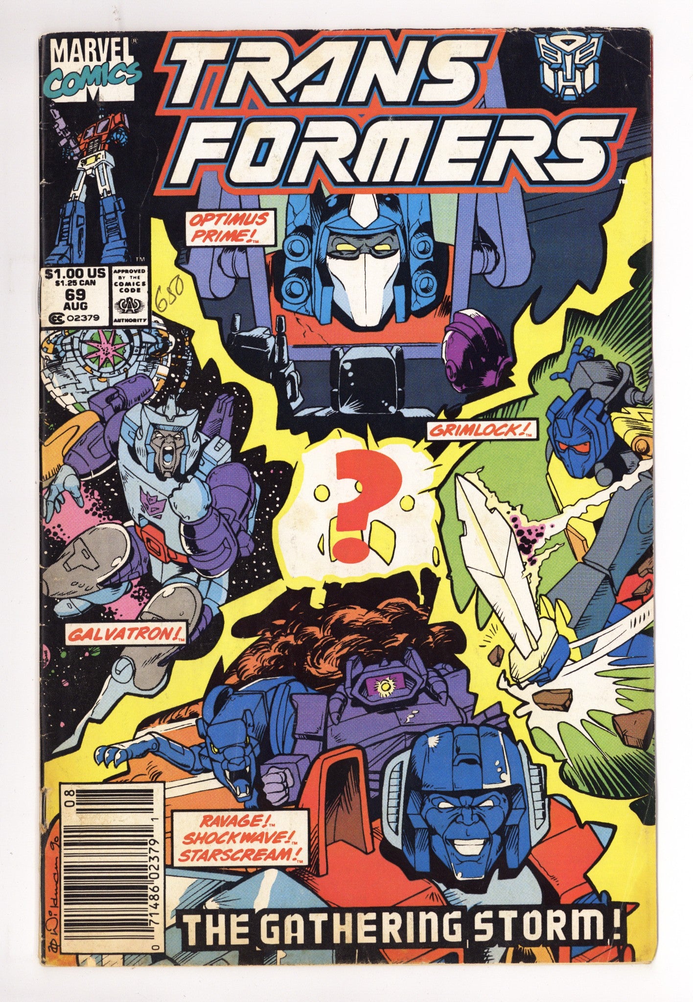 The Transformers   69  GD/VG (3.0)   (1990)     Newsstand  