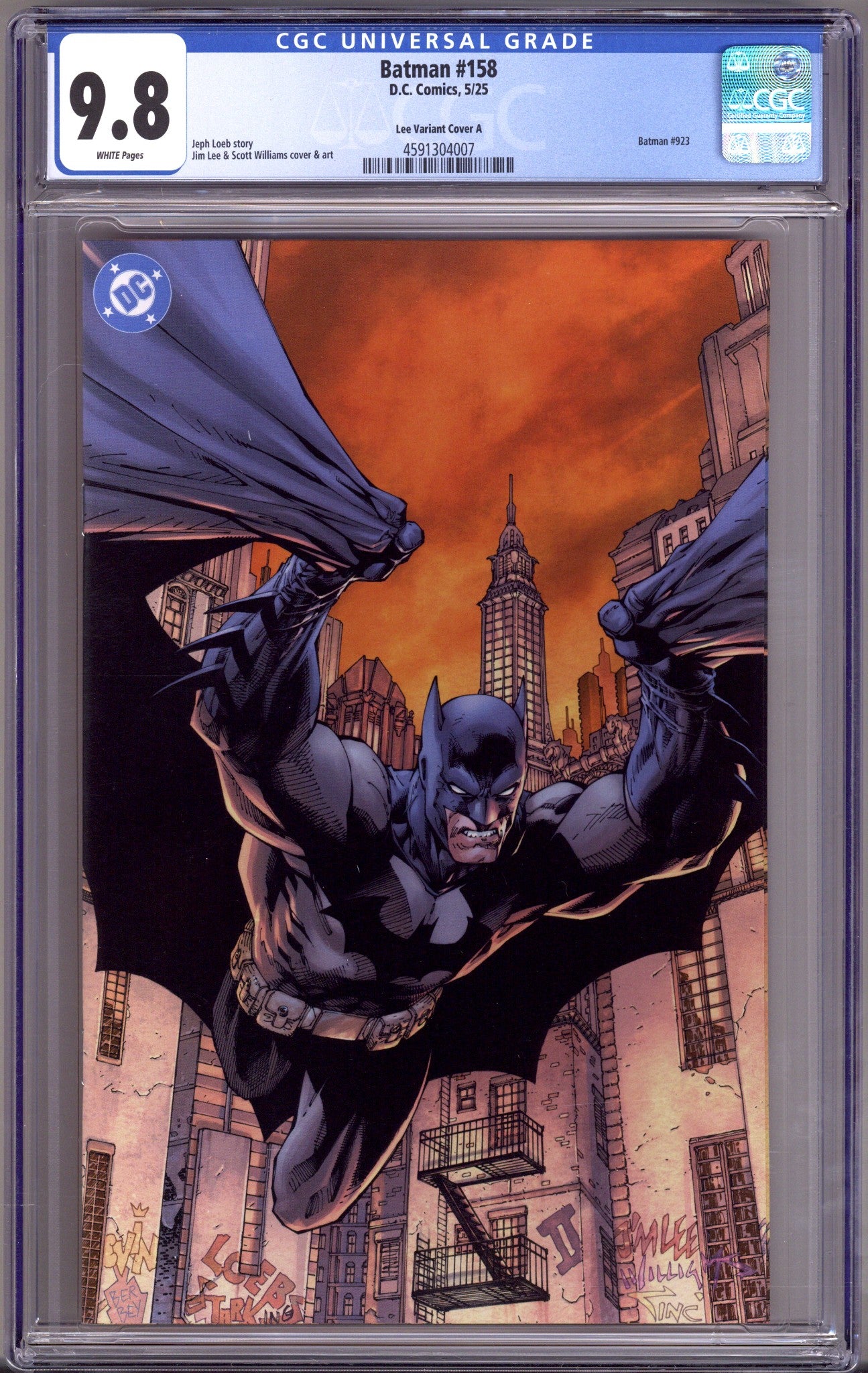 Batman Vol 3 158 CGC 9.8 (NM/M) (2025) Lee Virgin Incentive Variant 