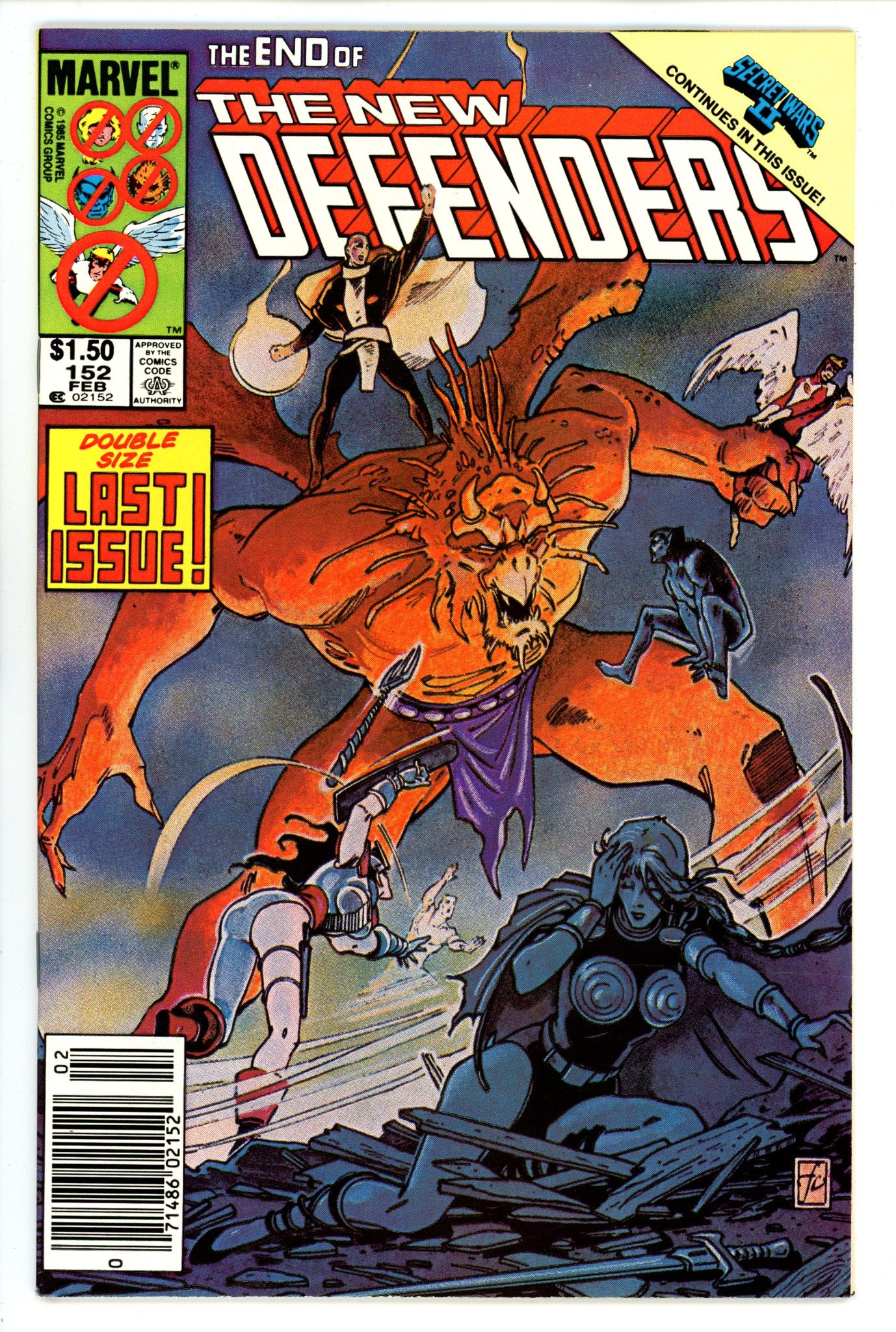 The Defenders Vol 1 152 VF/NM (9.0) (1986) Canadian Price Variant 