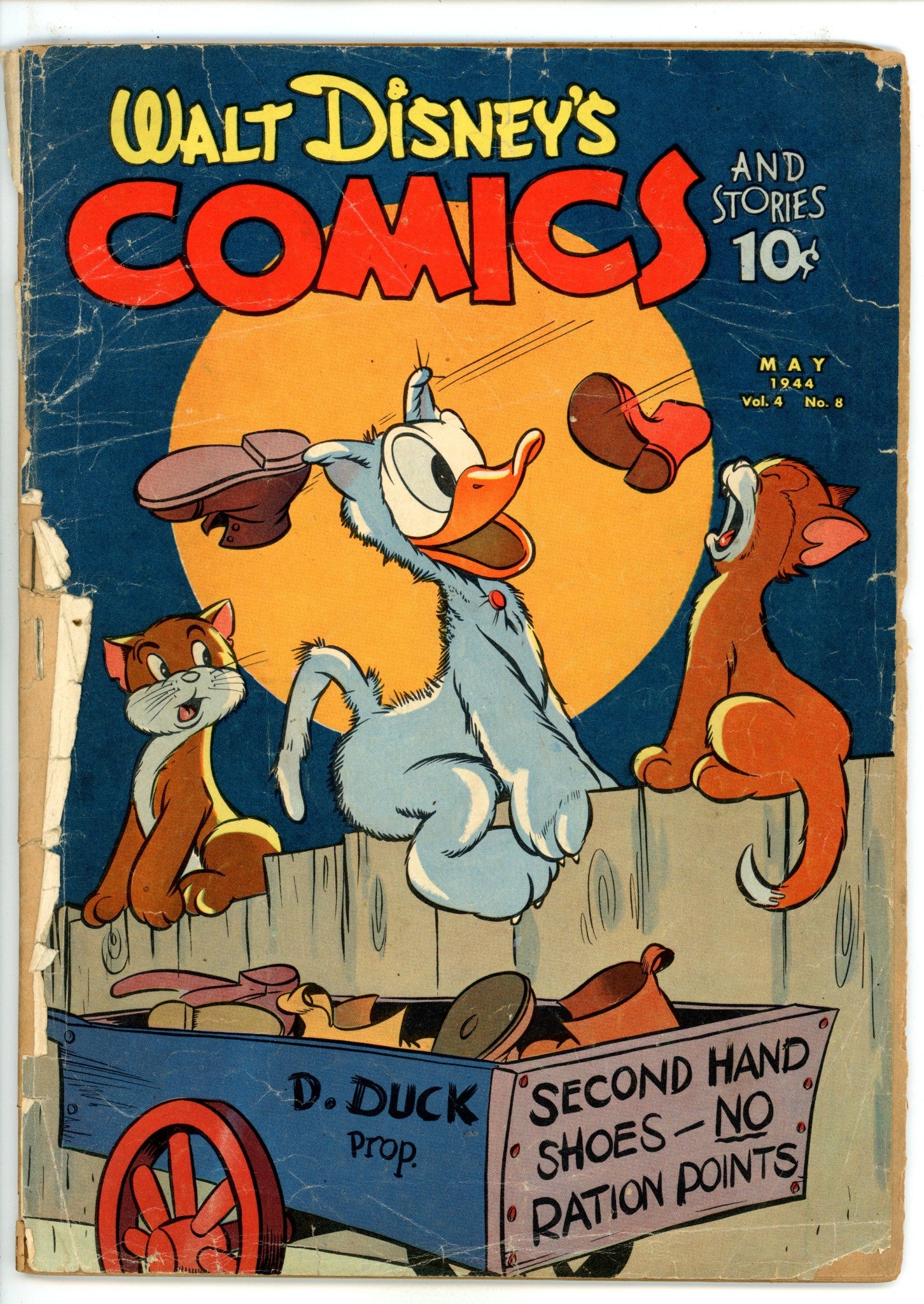 Walt Disney's Comics and Stories Vol 4 8 [44] Back Cover Missing (1944) 
