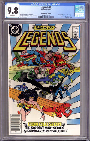 Legends 6 CGC 9.8 (NM/M) (1987) Canadian Price Variant