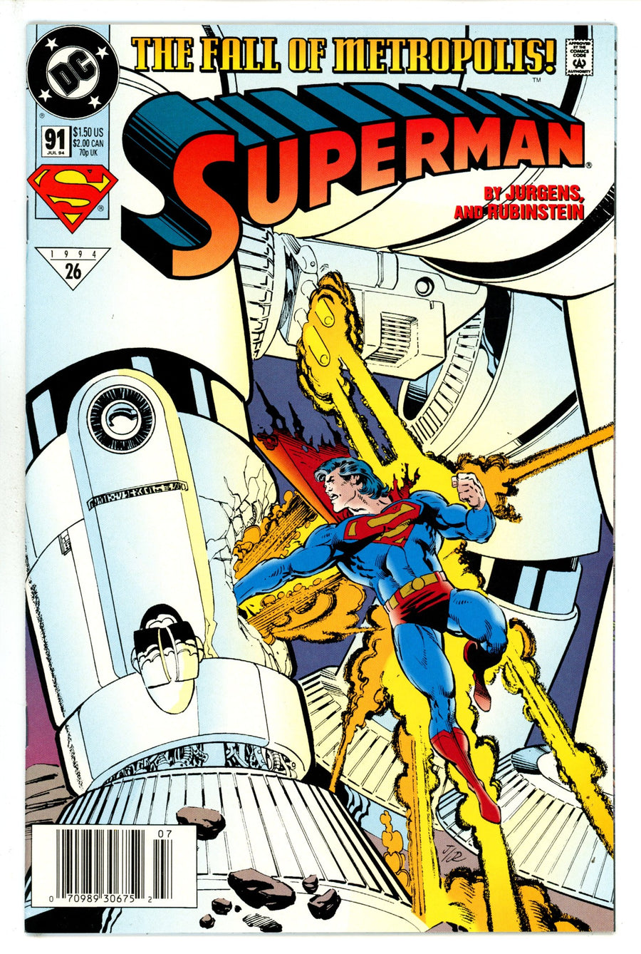 Superman Vol 2 91 Newsstand NM- (1994)