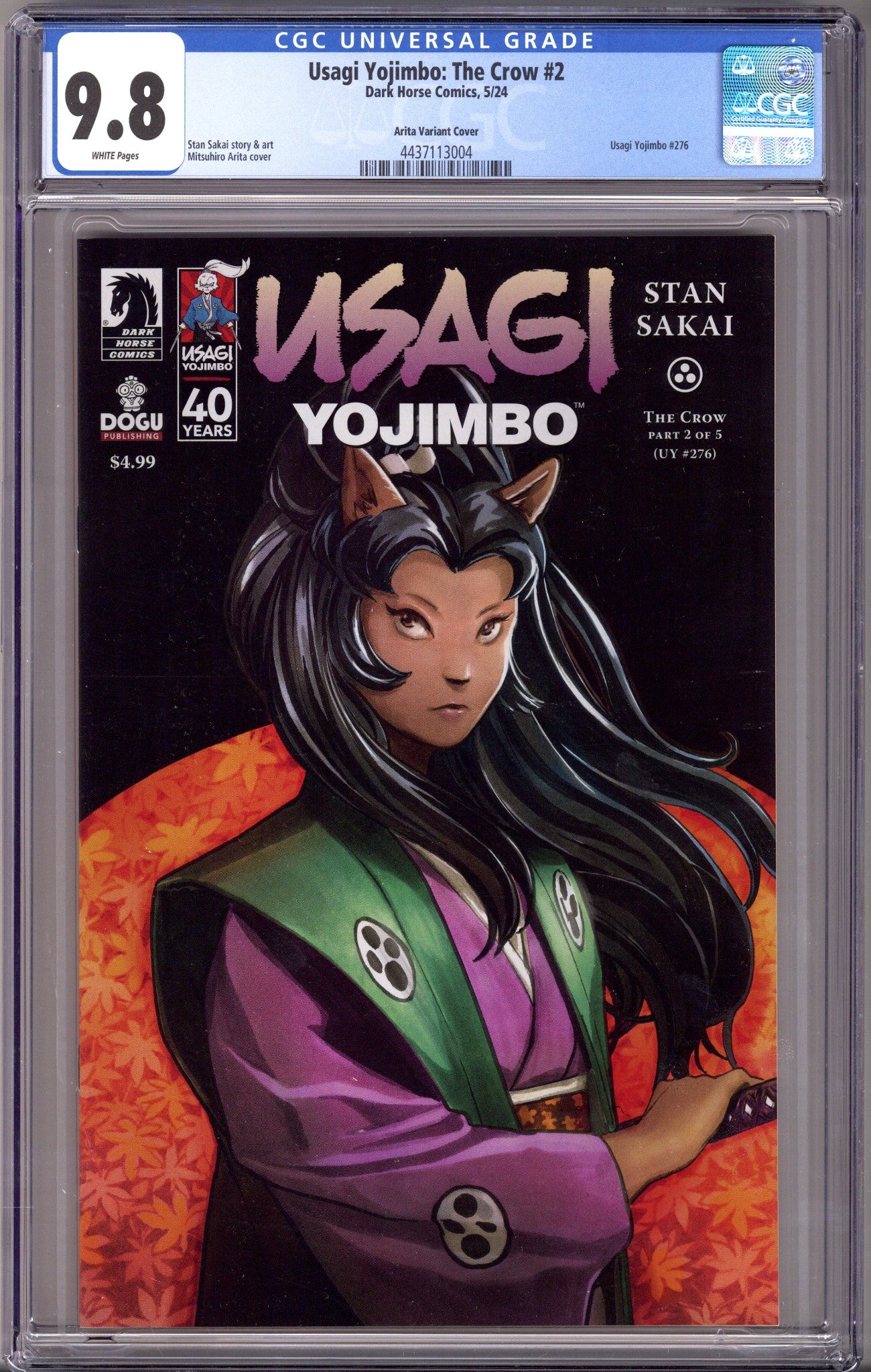 Usagi Yojimbo: The Crow 2 CGC 9.8 (NM/M) (2024) Arita Incentive Variant