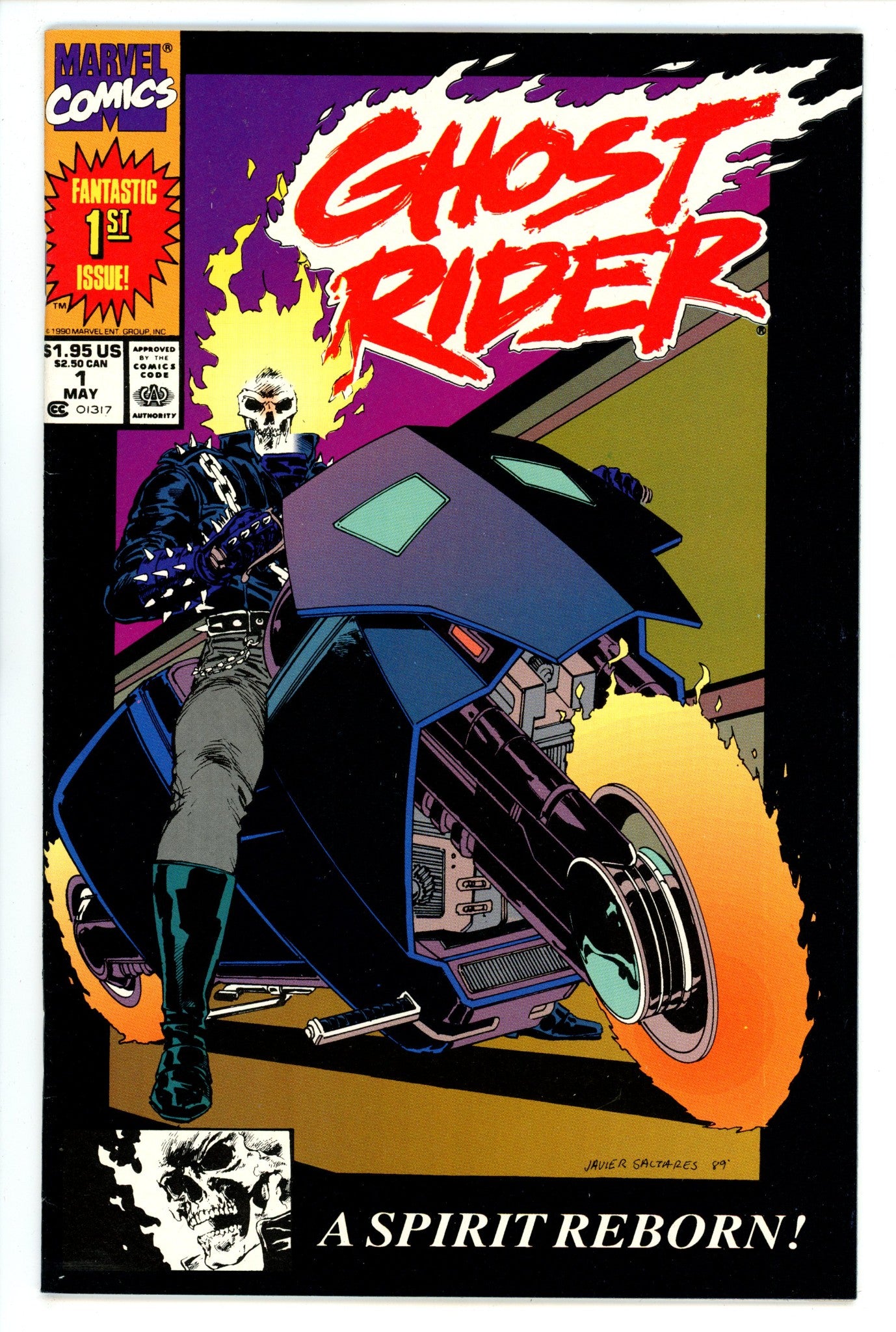 Ghost Rider Vol 2 1 VF (8.0) (1990) 2nd Print 