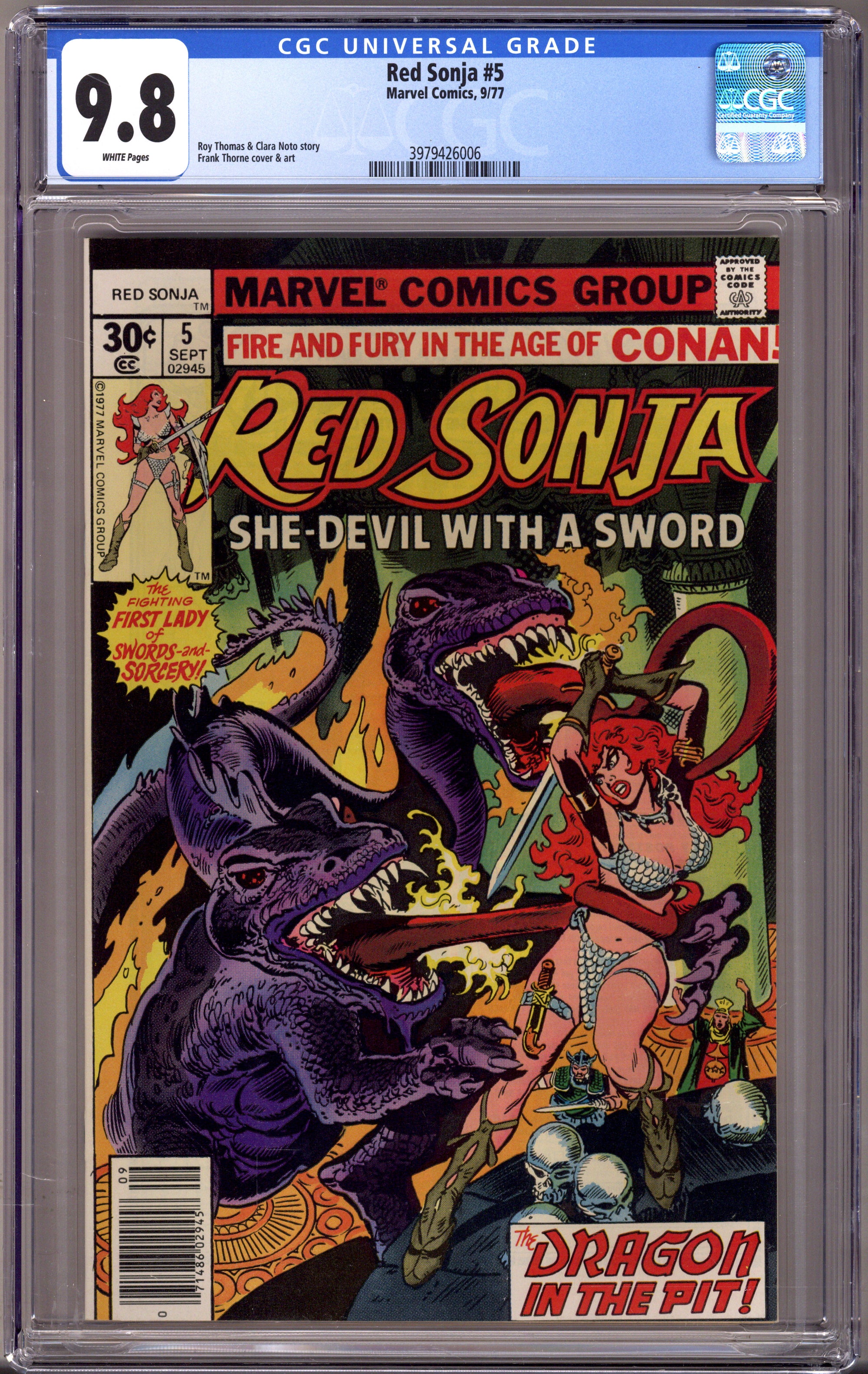 Red Sonja Vol 1 5 CGC 9.8 (NM/M) (1977) 