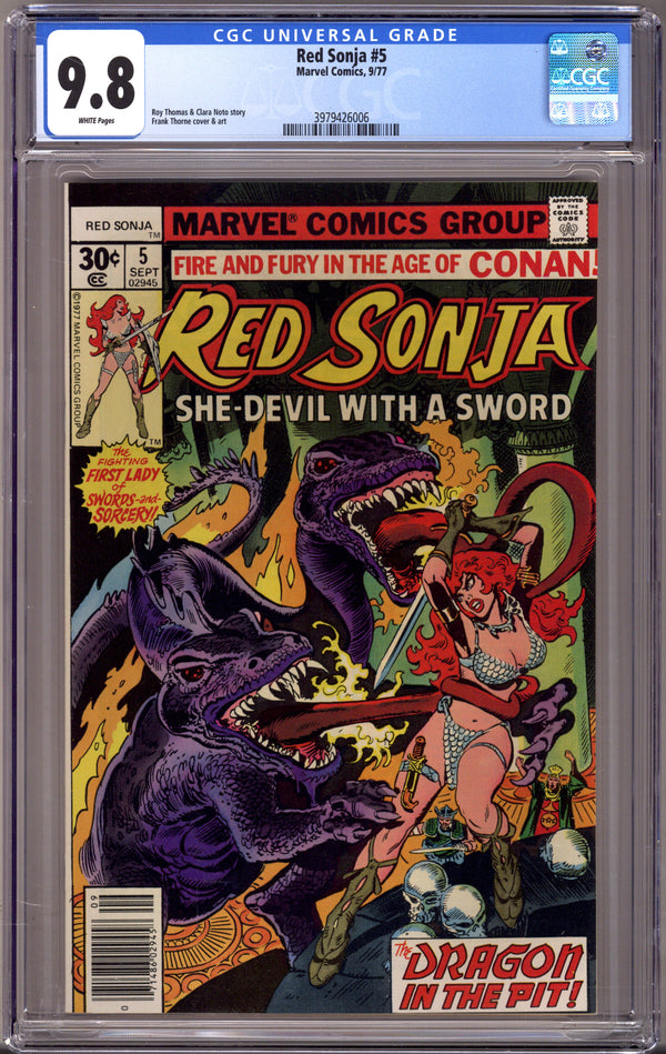 Red Sonja Vol 1 5 CGC 9.8 (NM/M) (1977)
