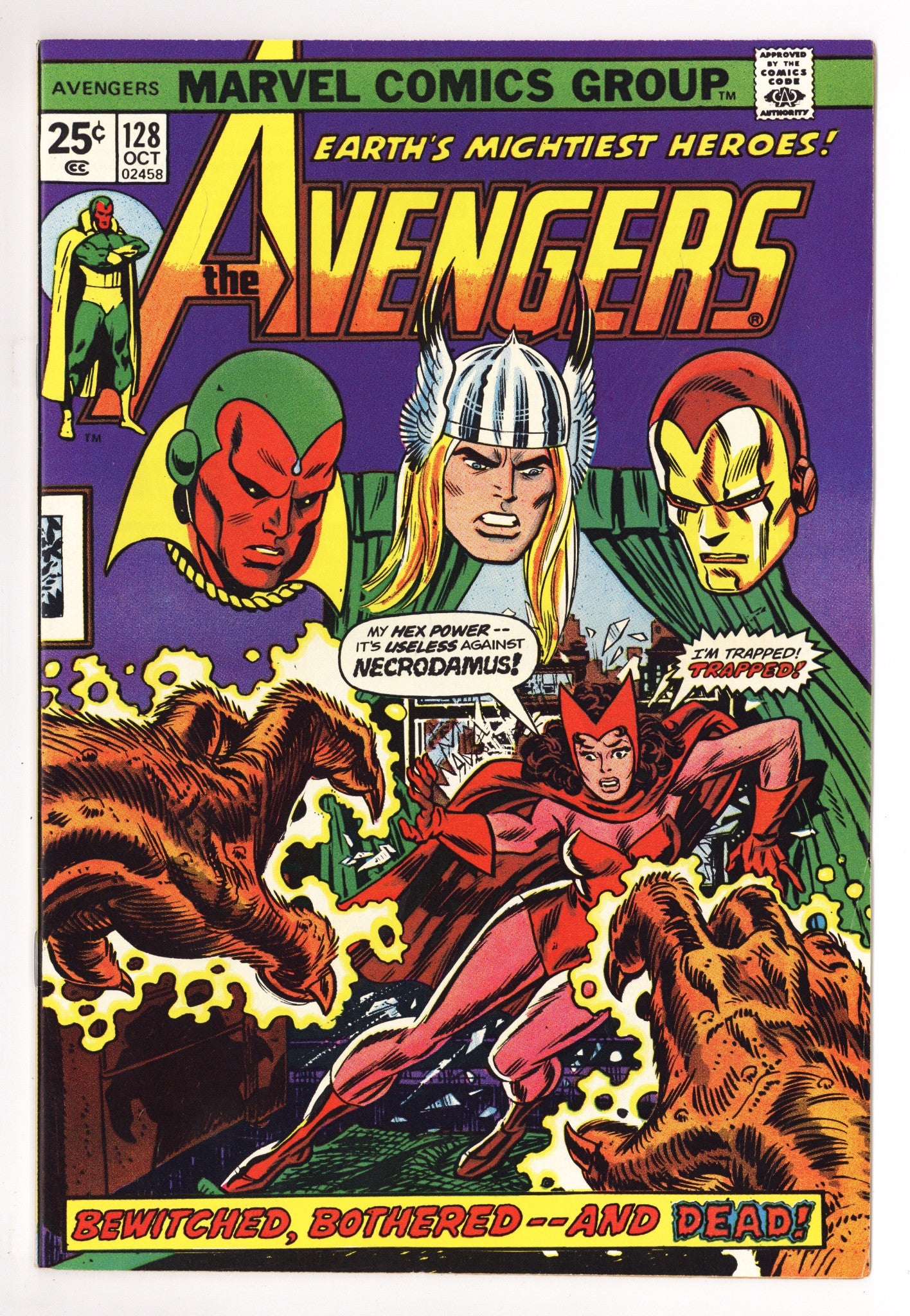 The Avengers Vol 1 128 FN/VF (7.0) (1974) 