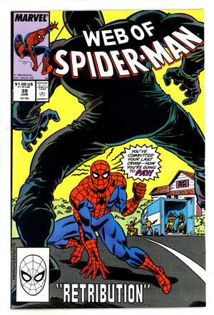 Web of Spider-Man Vol 1 39 High Grade (1988)