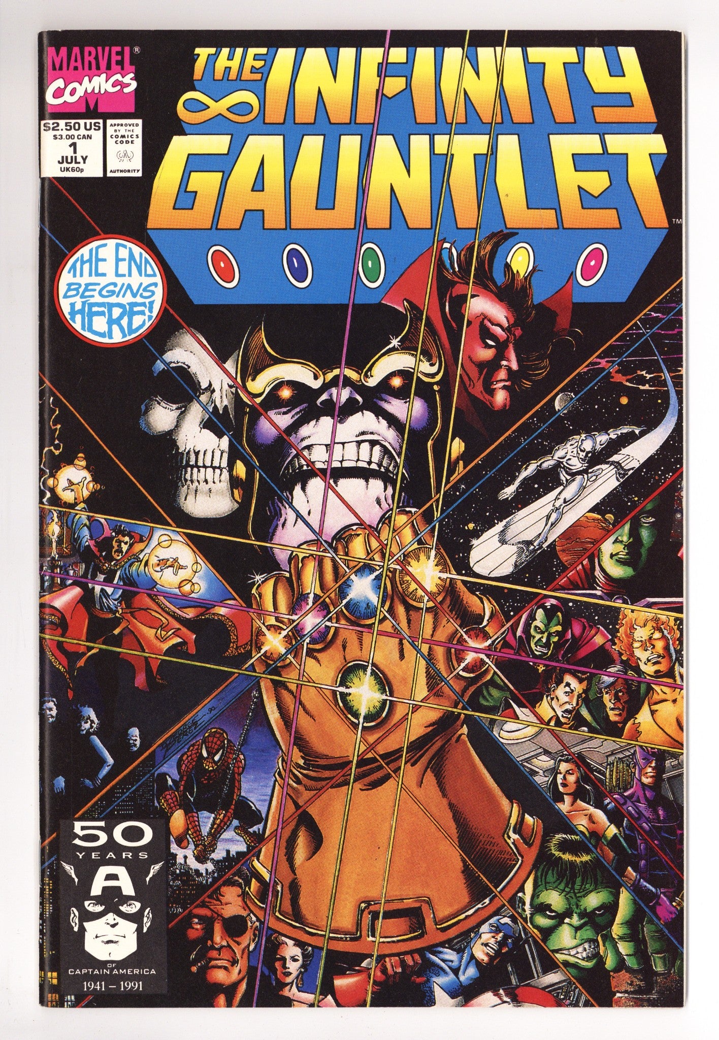 The Infinity Gauntlet Vol 1 1 NM- (9.2) (1991) 