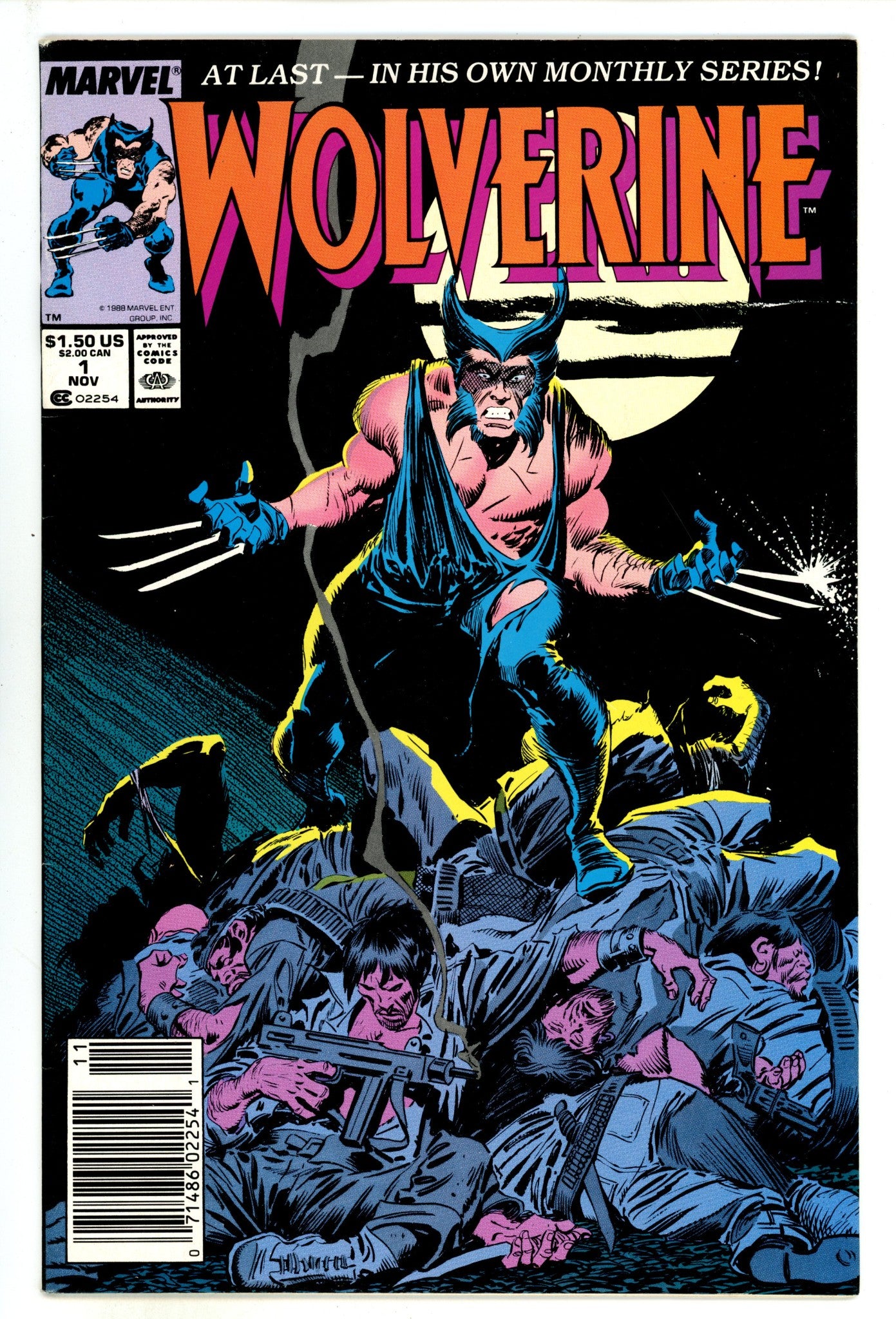 Wolverine Vol 2 1  VF- (7.5)   (1988)     Newsstand  