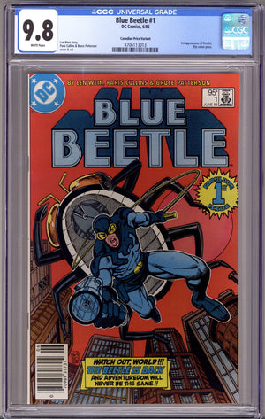 Blue Beetle Vol 7 1 CGC 9.8 (NM/M) (1986) Canadian Price Variant