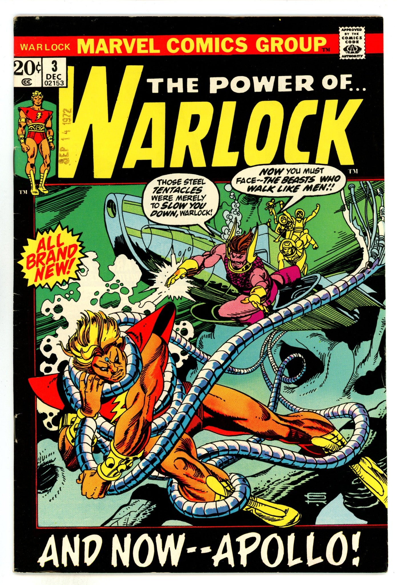 Warlock Vol 1 3 FN+ (6.5) (1972) 