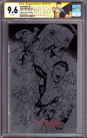 Invincible 8 CGC 9.6 (NM+) (2022) Silver Foil Virgin Convention Variant Signed x1 Cover Ryan Ottley