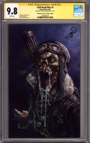 Cold Dead War 1 CGC 9.8 (NM/M) (2021) Desjardins Virgin Exclusive Variant Signed x1 Cover Johnny Desjardins