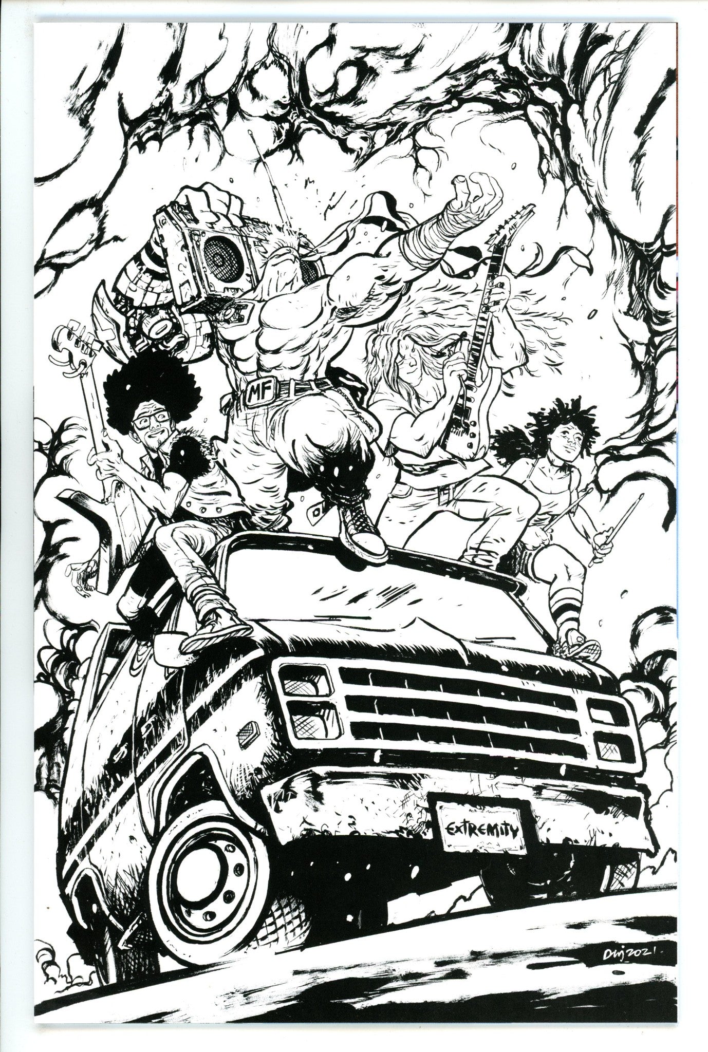 Skybound X 3 High Grade (2021) B&W Virgin Incentive Variant 