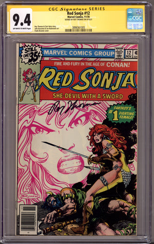 Red Sonja Vol 1 12 CGC 9.4 (NM) (1978) Signed x1 Cover Roy Thomas