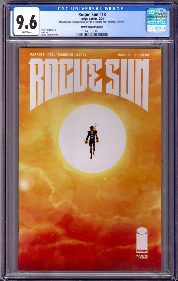 Rogue Sun 18 CGC 9.6 (NM+) Error, 2 Copies Inside (2024)