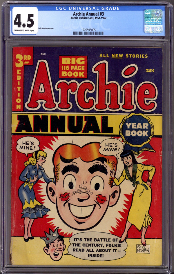 Archie Annual 3 CGC 4.5 (1951)