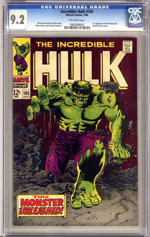 The Incredible Hulk Vol 1 105 CGC 9.2 (NM-)   (1968)