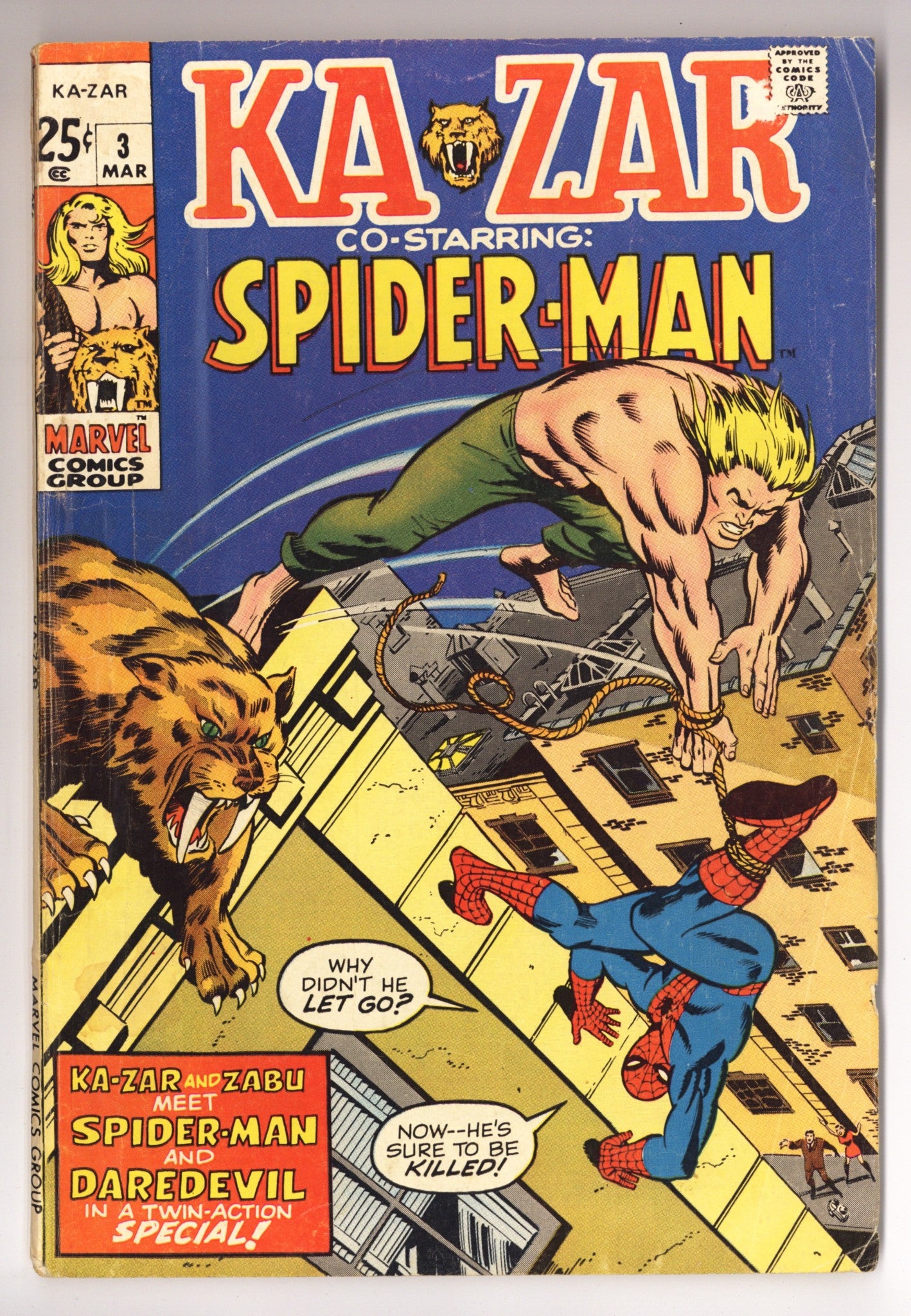 Ka-Zar Vol 1 3 VG- (3.5) (1971) 